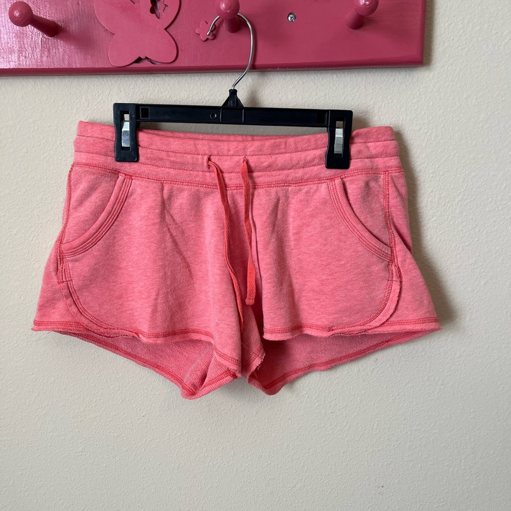 Old Navy Pink Athletic Shorts with Elastic Waistband